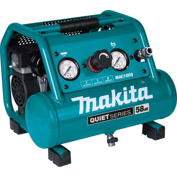 Makita MAC100Q-R Quiet Series 1/2 HP, 1 Gallon Compact, Oil‑Free, Electric Air Compressor, Reconditioned