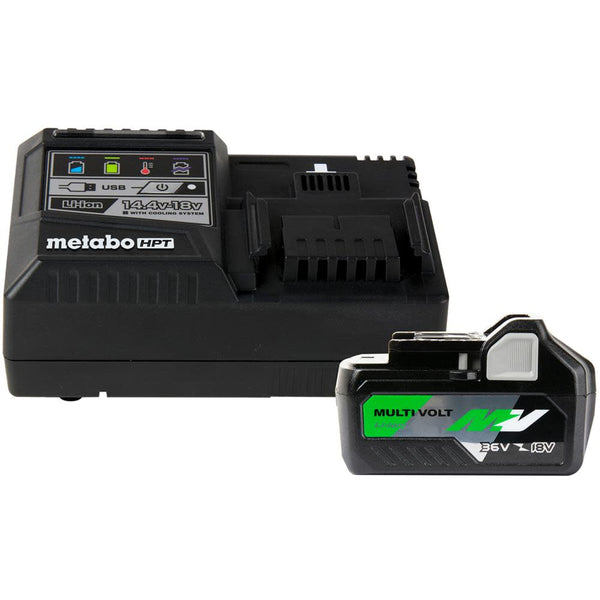 Metabo HPT UC18YSL3B1M 18V/36V Lithium-Ion Battery and Charger Kit, New