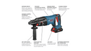Bosch GBH18V-26DK25 18V EC Brushless SDS-plus Bulldog 1 In. Rotary Hammer Kit with 2 CORE18V 4.0 Ah Compact Batteries, New