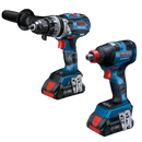 Bosch GXL18V-224B25 18VCombo Kit w/Connected Freak 1/4" & 1/2" 2-N-1 Bit/Socket Impact Driver & Brute Tough 1/2" Hammer Drill/Driver, (New) - ToolSteal.com