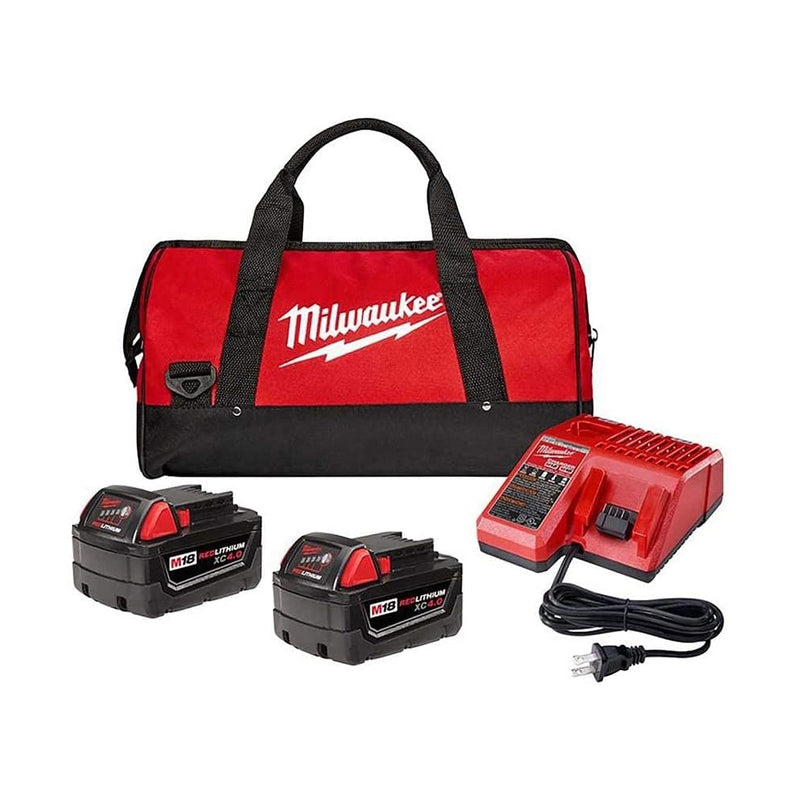 Milwaukee 48-59-1840PG 18V M18 Red Lithium XC4.0 Starter Kit, New