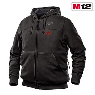 Milwaukee 302B-21L M12 Heated Hoodie Kit, Black - Large, New