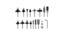 Bosch RBS015MBS 15 Piece Carbide-Tipped Wood Router Bit Set, New
