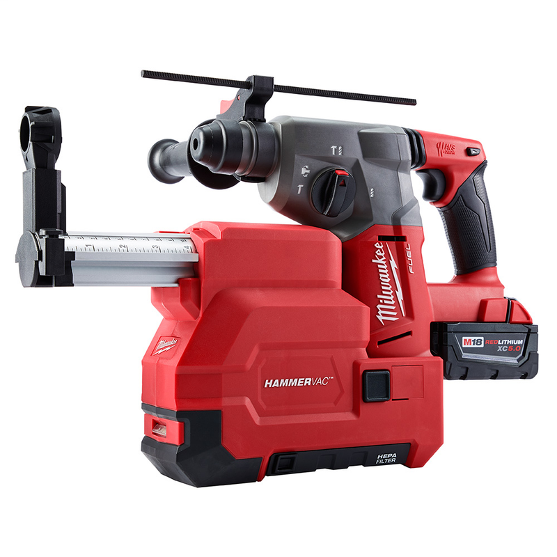 Milwaukee 2712-22DE M18 FUEL 1 in. SDS Plus Rotary Hammer w/Dust Extractor Kit, New