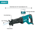 Makita JR3051T-R Recipro Saw ‑ 12 AMP Reconditioned