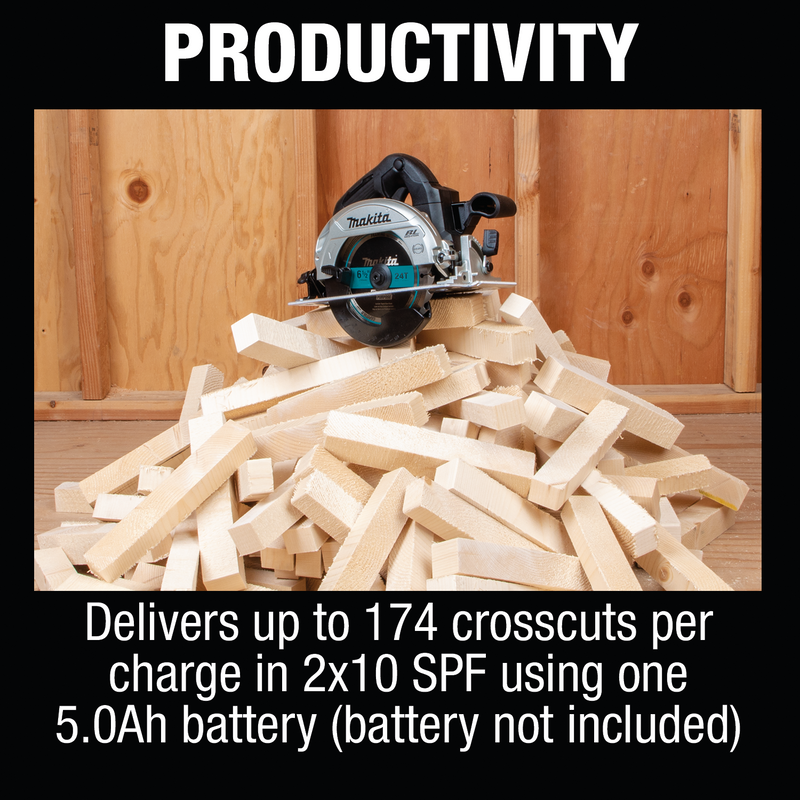 Makita XSH04ZB-R 18V LXT Li‑Ion Sub‑Compact Brushless Cordless 6‑1/2 in. Circular Saw, Tool Only, Reconditioned