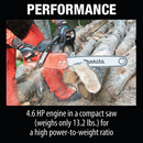 Makita EA6100PRGG-R 20 in. 61 cc Chain Saw, Reconditioned