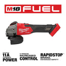 Milwaukee 2889-20 M18 FUEL 4-1/2 in. / 5 in. Variable Speed Braking Grinder, Slide Switch Lock-On, New
