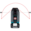 Makita SK105DNAX 12V max CXT Lithium‑Ion Cordless Self‑Leveling Cross‑Line Red Beam Laser Kit 2.0Ah, New