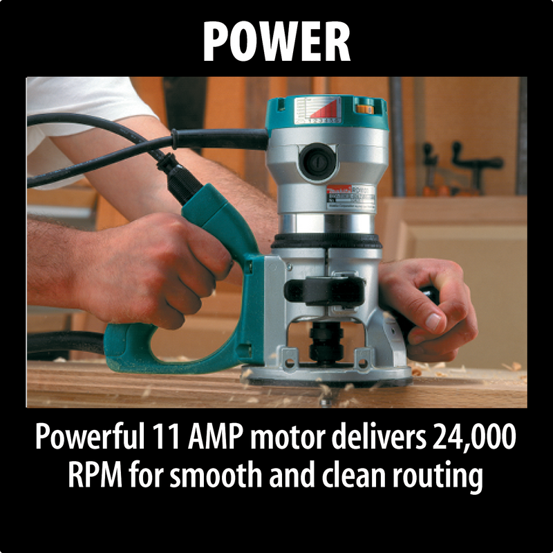 Makita RD1101 2‑1/4 HP* D‑Handle Router, (New) - ToolSteal.com