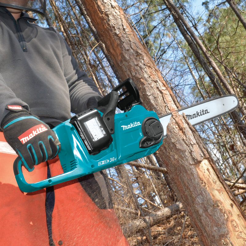 Makita XCU04PT1 18V X2 (36V) LXT® Lithium‑Ion Brushless Cordless 16" Chain Saw Kit with 4 Batteries (5.0Ah) (New) - ToolSteal.com