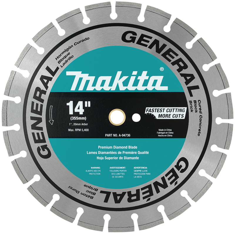 Makita A-94736 14" Segmented Rim General Purpose Diamond Blade, (New) - ToolSteal.com