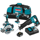 Makita XT448T 18V LXT® Lithium‑Ion Brushless Cordless Combo Kit (5.0Ah), (New) - ToolSteal.com