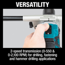 Makita XPH14Z 18V LXT Lithium‑Ion Brushless Cordless 1/2 in. Hammer Driver‑Drill, Tool Only, New