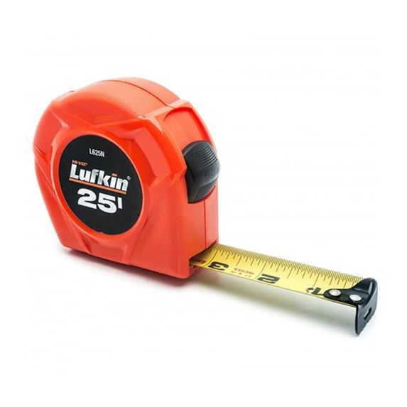 Lufkin L625N 1 in. x 25 ft. Yellow Clad Power Return Tape Measure New