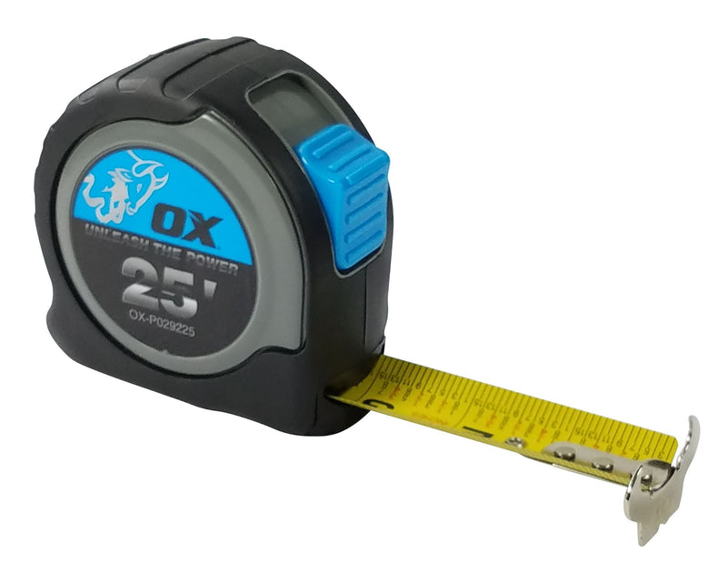 Ox Tools P029225 25 foot Magnetic Ox Pro Tape Measure, New