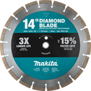 Makita B-69646 14 in. Diamond Blade, Segmented, General Purpose, Contractor 3/pk New