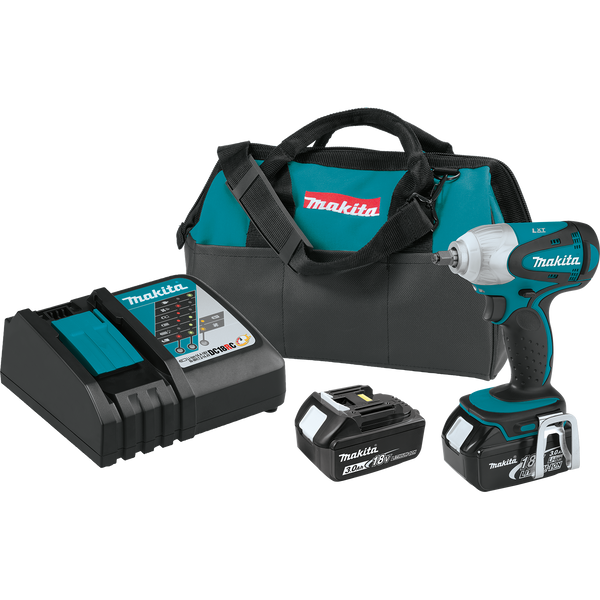Makita XWT06 18V LXT Lithium‑Ion Cordless 3/8 in. Sq. Drive Impact Wrench Kit 3.0Ah, New