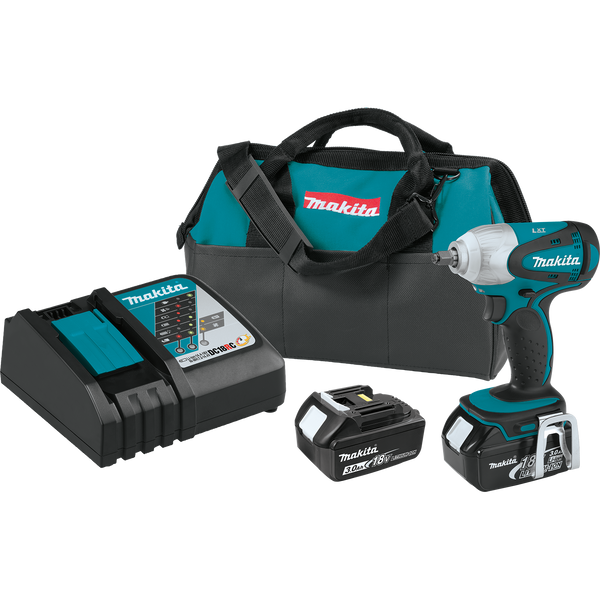 Makita XWT06-R 18V LXT® Lithium‑Ion Cordless 3/8" Sq. Drive Impact Wrench Kit 3.0Ah Reconditioned