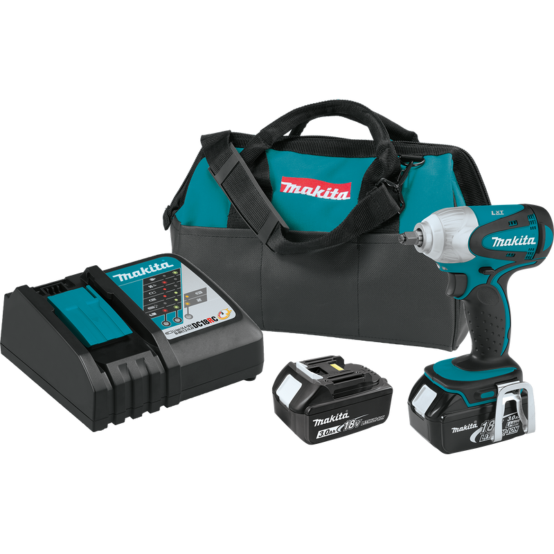 Makita XWT06-R 18V LXT® Lithium‑Ion Cordless 3/8" Sq. Drive Impact Wrench Kit 3.0Ah Reconditioned