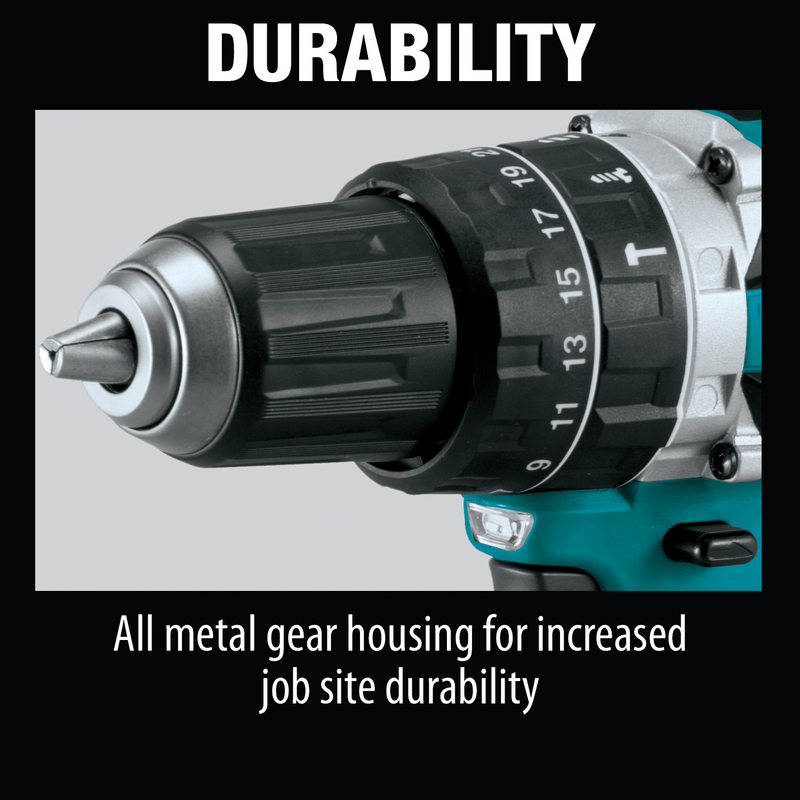 Makita XPH12T-R 18V LXT Lithium‑Ion Compact Brushless Cordless 1/2 in. Hammer Driver‑Drill Kit 5.0Ah, Reconditioned