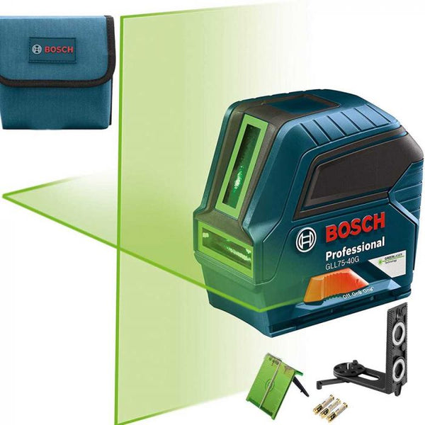 Bosch GLL75-40G-RT 75 ft. Green-Beam Self-Leveling Cross-Line Laser, Reconditioned