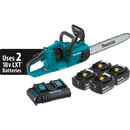 Makita XCU04CM1-R 36V 18V X2 LXT Brushless 16 in. Chain Saw Kit with 4 Batteries 4.0Ah, Reconditioned