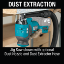 Makita XVJ01Z 18V LXT Lithium‑Ion Brushless Cordless Barrel Grip Jig Saw, Tool Only, New