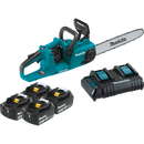 Makita XCU04CM1-R 36V 18V X2 LXT Brushless 16 in. Chain Saw Kit with 4 Batteries 4.0Ah, Reconditioned