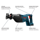 Bosch CRS180B 18V 1-1/8 In. D-Handle Reciprocating Saw (Bare Tool) (New) - ToolSteal.com