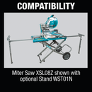 Makita XSL08Z-R 36V 18V X2 LXT Brushless 12 in. Dual‑Bevel Sliding Compound Miter Saw, AWS Capable and Laser, Tool Only, Reconditioned