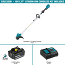 Makita XRU23SM1-R 18V LXT Lithium‑Ion Brushless Cordless 13 in. String Trimmer Kit 4.0Ah, Reconditioned