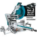 Makita XSL08Z-R 36V 18V X2 LXT Brushless 12 in. Dual‑Bevel Sliding Compound Miter Saw, AWS Capable and Laser, Tool Only, Reconditioned