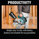 Makita XSL05Z-R 18V LXT Lithium‑Ion Brushless Cordless 6‑1/2 in. Compact Dual‑Bevel Compound Miter Saw with Laser, Tool Only, Reconditioned