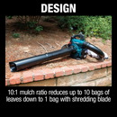 Makita XBU04PTV 36V 18V X2 LXT Brushless Blower Kit with Vacuum Attachment Kit 5.0Ah, New