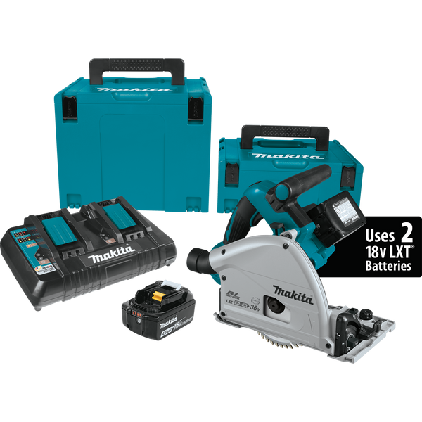 Makita XPS01PMJ 36V 18V X2 LXT Brushless 6‑1/2 in. Plunge Circular Saw Kit 4.0Ah, New