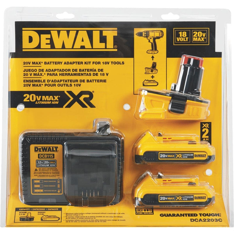DeWALT DCA2203C 20V MAX* Battery Adapter Kit for 18V Tools, (New) - ToolSteal.com