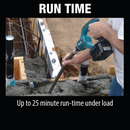 Makita XRV01Z 18V LXT Lithium‑Ion Cordless 4-Feet Concrete Vibrator, Tool Only, New