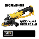 Dewalt DCG412B 20V Max Lithium Ion 4-1/2" (115mm) / 5'' (125mm) Grinder (Tool Only) (New) - ToolSteal.com