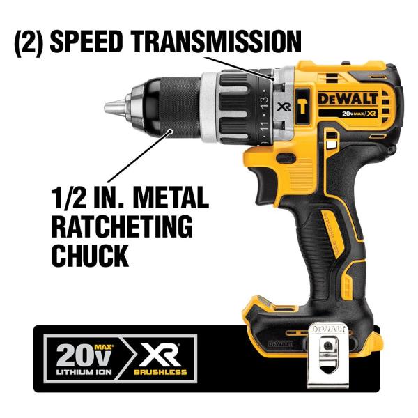DeWALT DCD796BR 20V Max XR Brushless 1/2 in. Cordless Hammer Drill/Driver, Tool Only Reconditioned