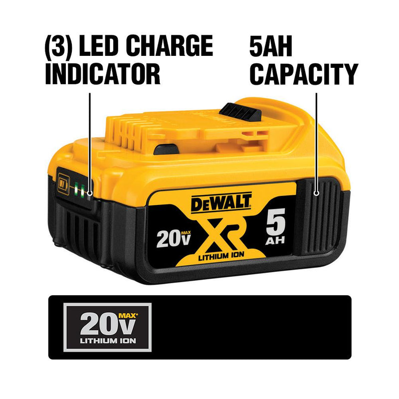 DeWALT DCB205 20V MAX* XR® 5.0Ah Lithium Ion Battery Pack, (New) - ToolSteal.com
