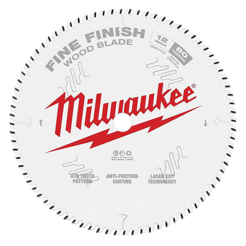 Milwaukee 48-40-1224 12 in. 80T Fine Finish Circular Saw Blade, New