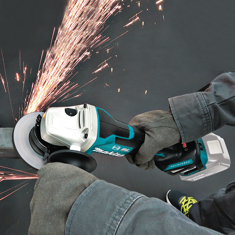 Makita XAG21ZU 18V Li-Ion Brushless Angle Grinder w/Paddle Switch and Brake, 4-1/2"-5" [Tool Only], (Reconditioned) - ToolSteal.com