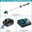 Makita XRU11M1-R 18V LXT Lithium‑Ion Brushless Cordless String Trimmer Kit 4.0Ah Reconditioned