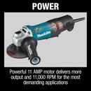 Makita GA5052 4‑1/2 in. / 5 in. Paddle Switch Angle Grinder, with AC/DC Switch, New