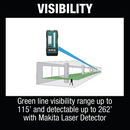 Makita SK105GDNAX 12V max CXT Li‑Ion Cordless Self‑Leveling Cross‑Line Green Beam Laser Kit, 2.0Ah, New