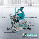 Makita XSL06Z-R 36V 18V X2 LXT Brushless 10 in. Dual‑Bevel Sliding Compound Miter Saw with Laser, Tool Only, Reconditioned