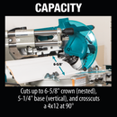 Makita XSL04ZU-R 36V 18V X2 LXT Brushless 10 in. Dual‑Bevel Sliding Compound Miter Saw, AWS and Laser, Tool Only, Reconditioned