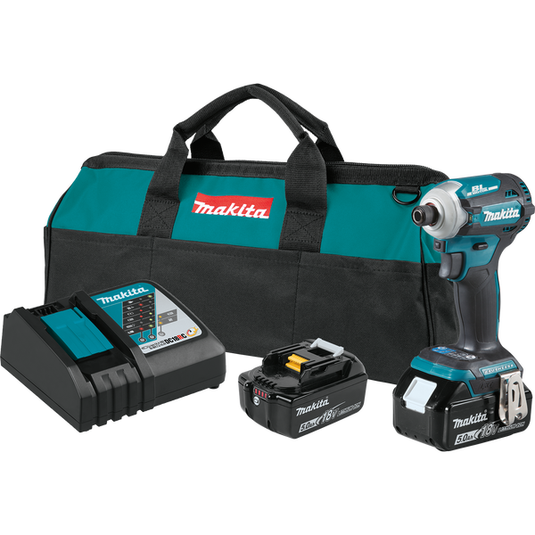 Makita XDT16T-R 18V LXT® Lithium‑Ion Brushless Cordless Quick‑Shift Mode™ 4‑Speed Impact Driver Kit (5.0Ah), (Reconditioned) - ToolSteal.com