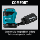 Makita XOB01Z-R 18V LXT Lithium‑Ion Cordless 5 in. Random Orbit Sander, Tool Only, Reconditioned